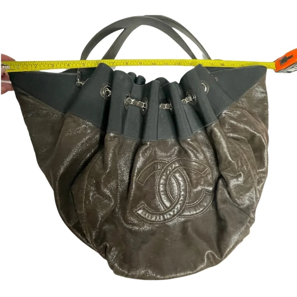 Stretch Spirit Large Cabas Hobo Bag brown lambskin leather